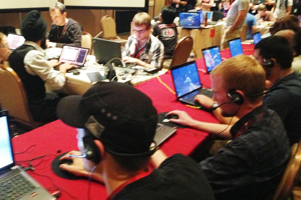 The Whitehatters team in action during a competition