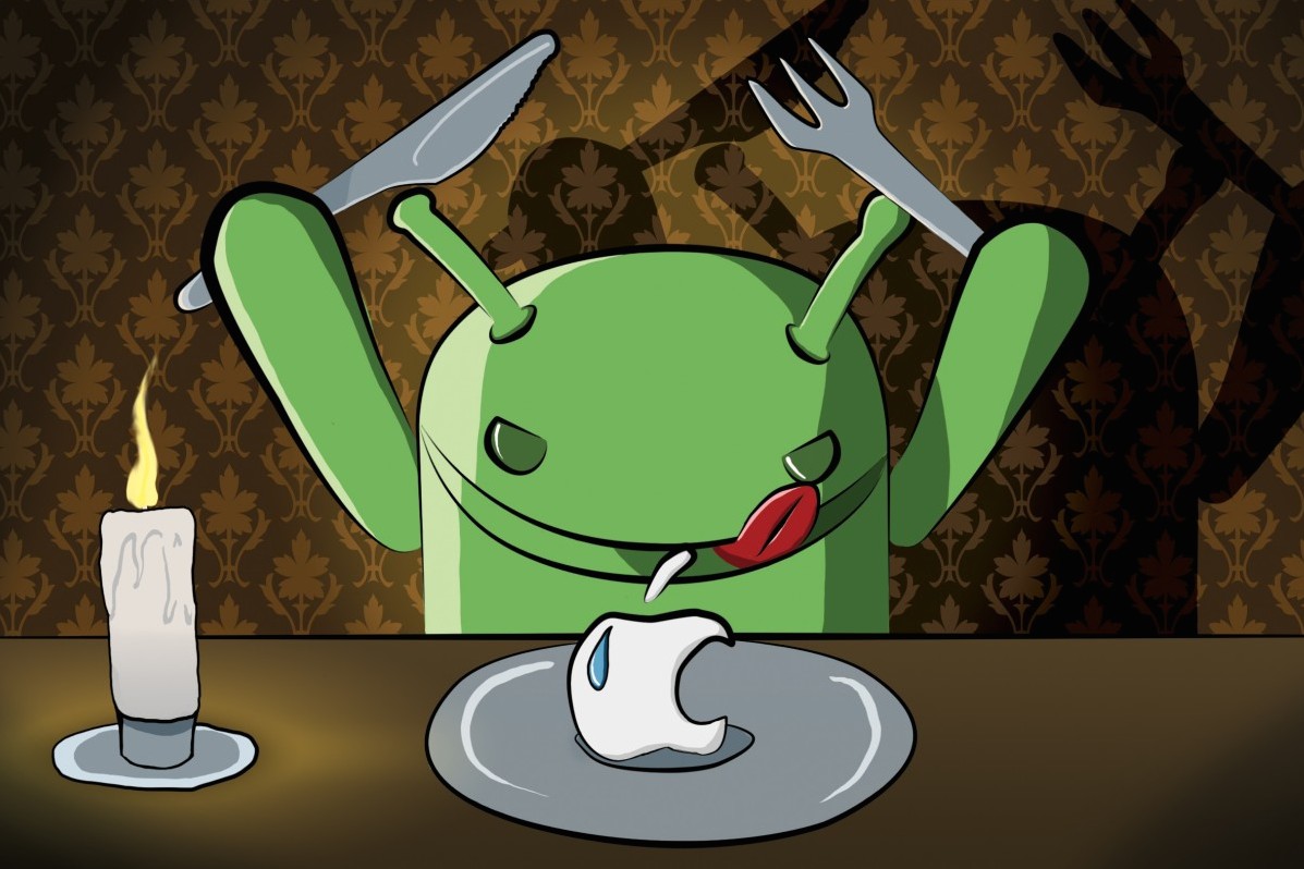 Android_eating_Apple_evil